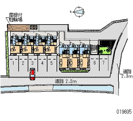 ★手数料０円★岡山市北区青江　月極駐車場（LP）